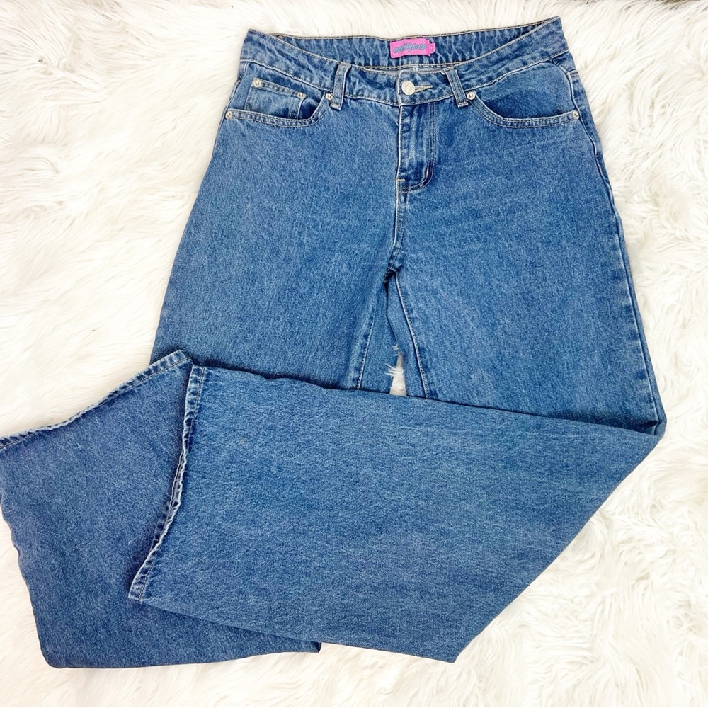 Edikted Blue Flare & Wide Leg Jeans